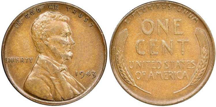 1943 US copper penny