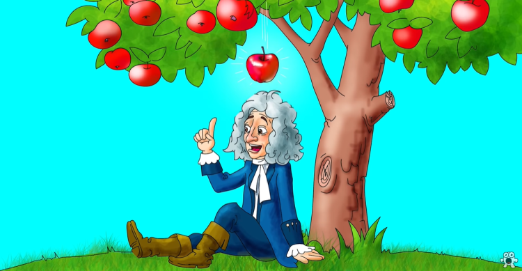 Isaac Newton and the fallen apple 