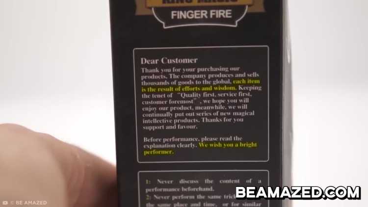 Magic Finger Fire packaging