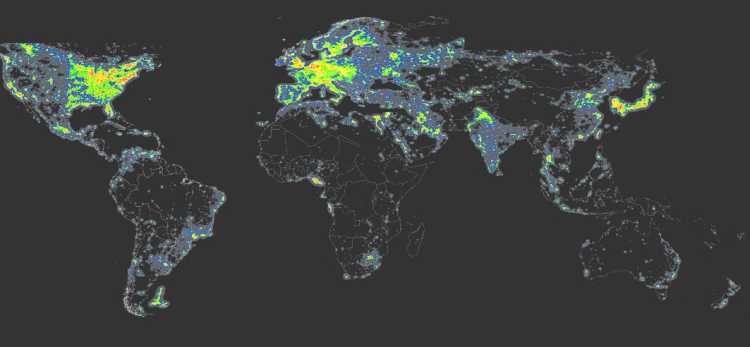 Scariest Maps Light Pollution
