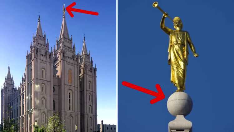gold statue of the angel Moroni