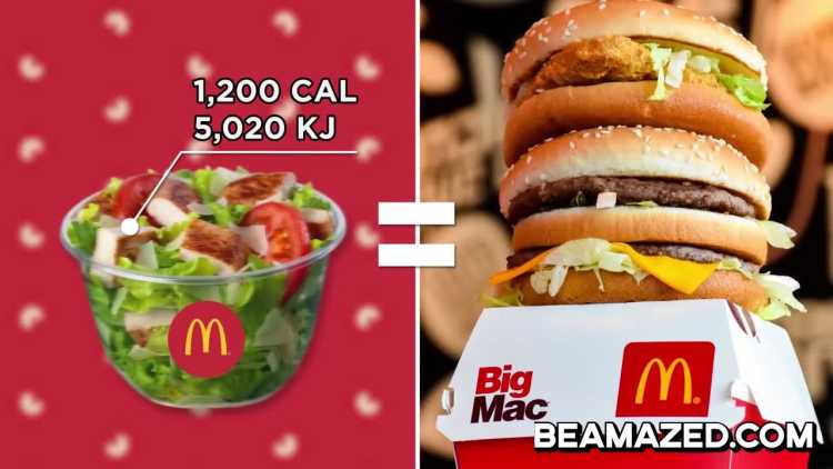 Unpleasant Secret Fast Food Facts Caesar salad from McDonalds 
