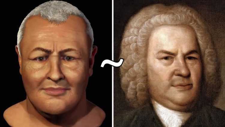Bach face reconstructed