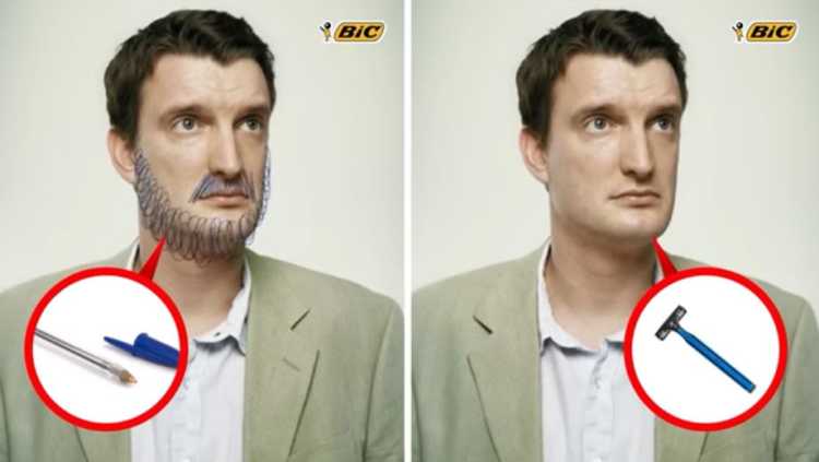 bic ad for pen and razor
