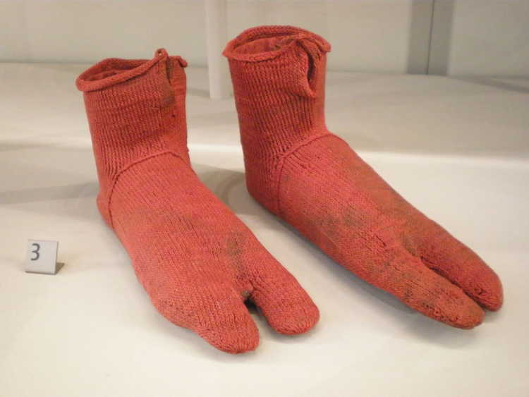 weird egyptian socks from the victoria and albert museum