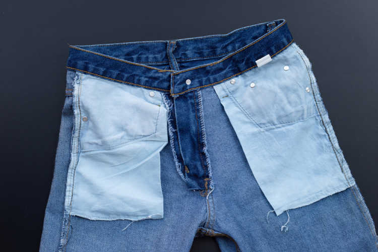 pocket lining inside jeans inside out garment