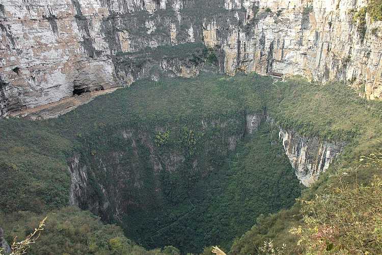 Xiaozhai "Tiankeng" Sinkhole in China