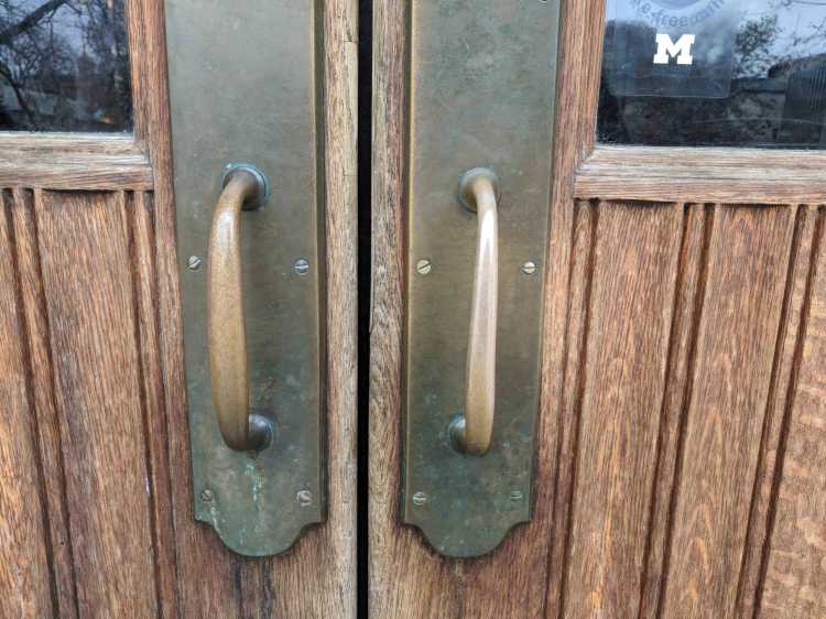 work Door handle at University of Michigan Union