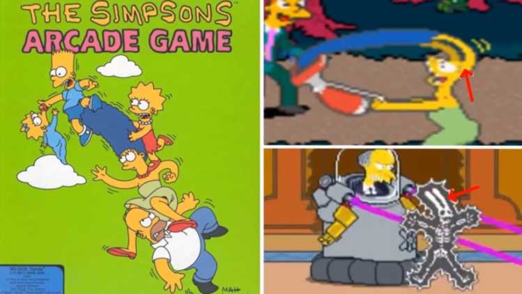The Simpsons arcade game Marge Simpson rabbit
