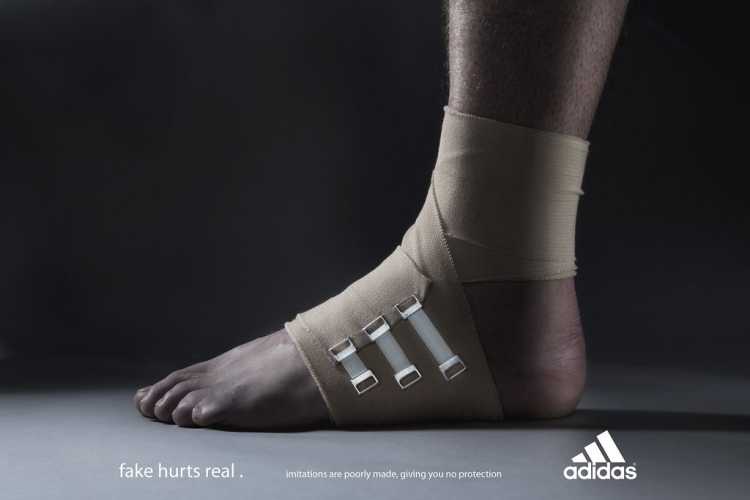 adidas fake hurts real ad