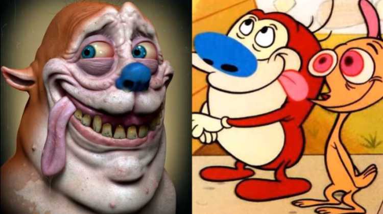 Stimpy &Courage the Cowardly Dog