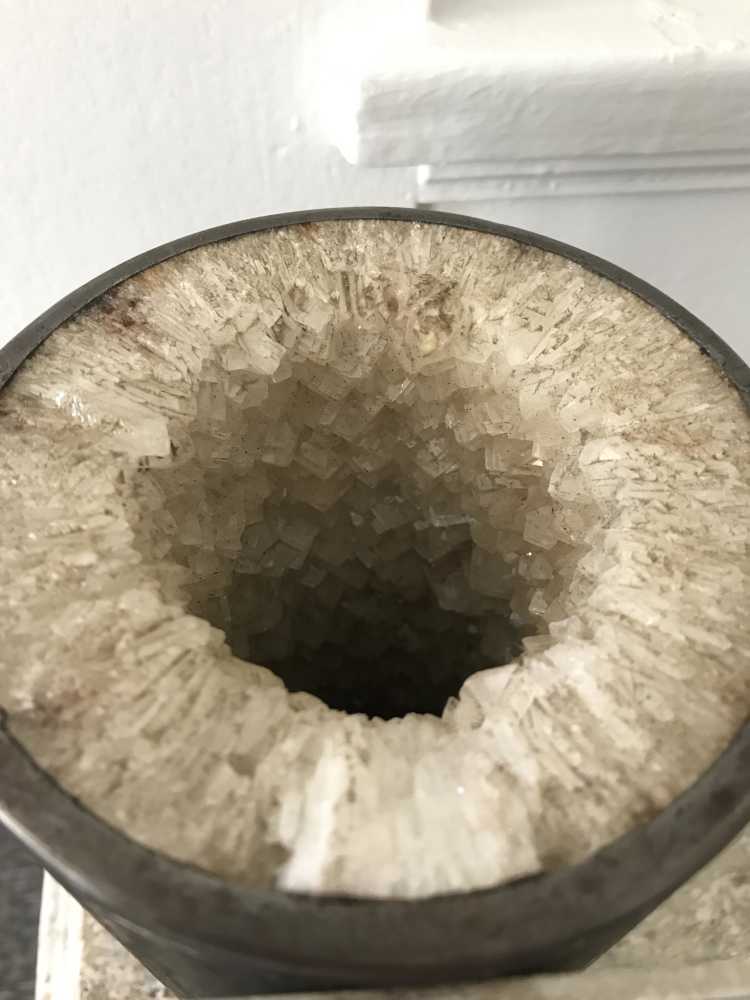 Pipe Mineral Build Up crystal deposits