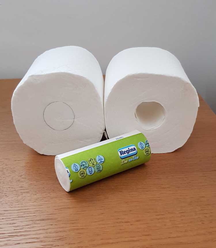 Toilet Paper roll mini roll inside