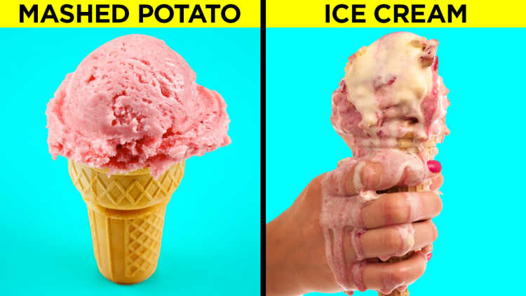 mash potato ice cream replacement advertisements 