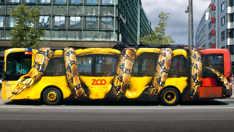 Copenhagen Zoo snake bus ad