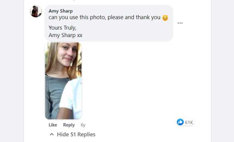 Amy Sharp escaped fugitive contacts police on facebook 