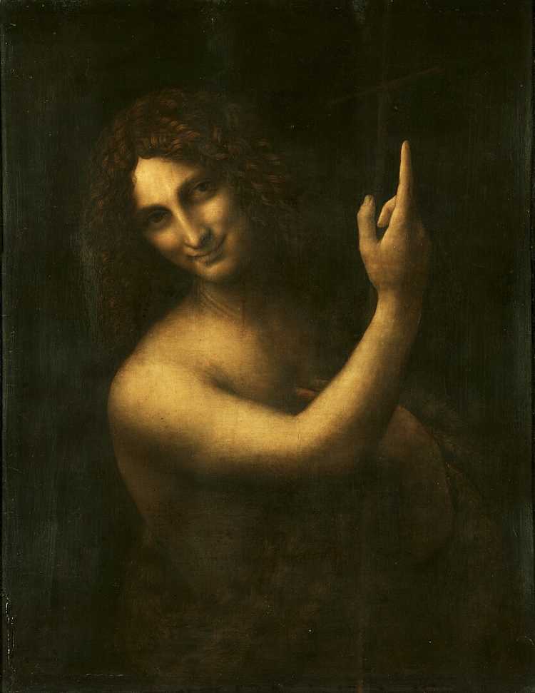 Leonardo da Vinci painting of St. John the Baptist