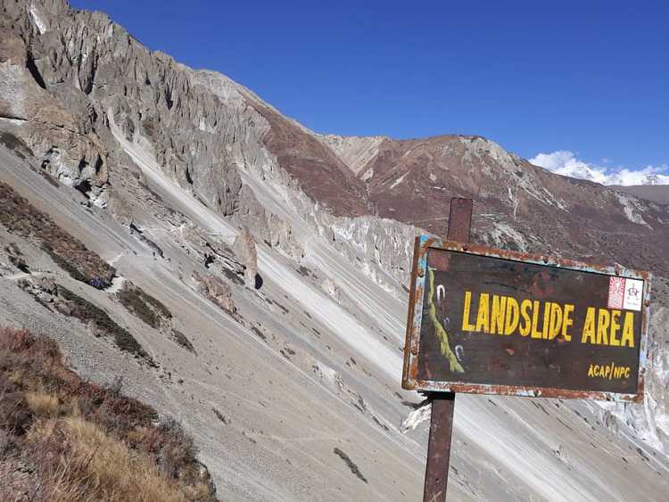 mountain landslide