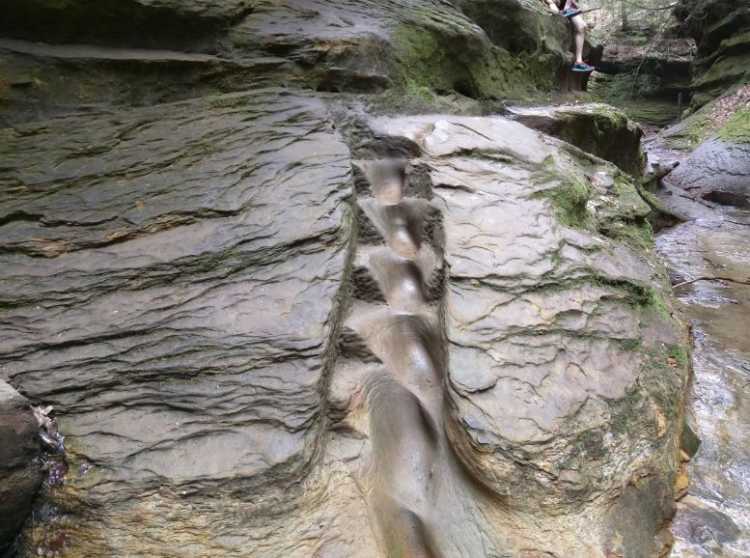Rock eroded by water over time 