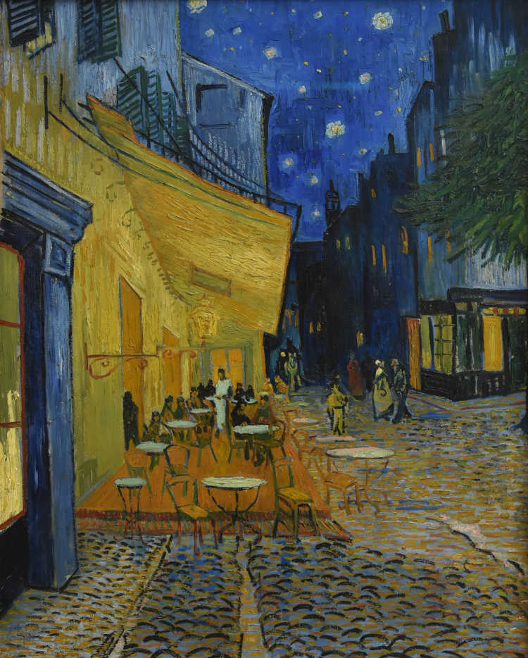 Vincent van Gogh (1853-1890) Caféterras bij nacht (place du Forum) Kröller-Müller Museum Otterlo 23-8-2016 13-35-40