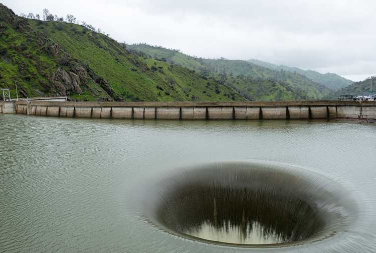 Horrifyingly Mysterious Lakes Berryessa spillway