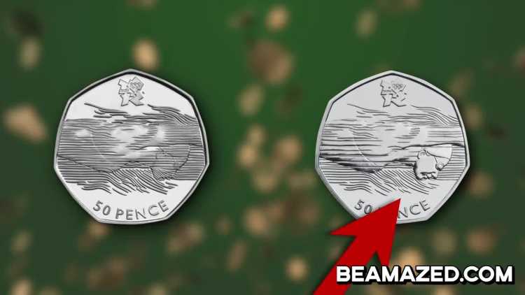 2012 Olympic sports commemorative 50p’s pence aquatic sports coin  
