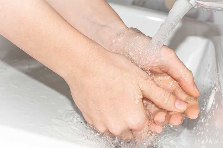 washing hands tap hygiene water