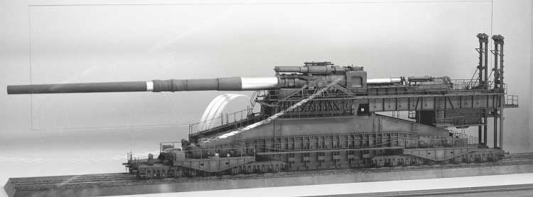 the Gustav rail cannon
