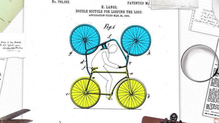 Ridiculous Devices People Patented double bicycle patent