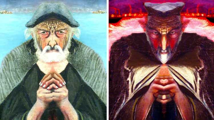 Secrets in Famous Paintings Two-Faced Old Fisherman Tivadar Csontváry Kosztka
