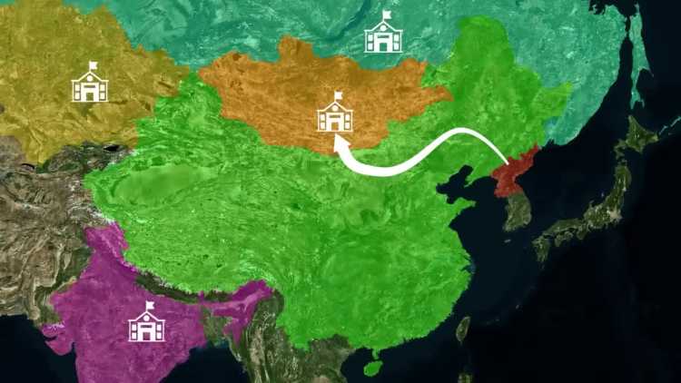travel across China to a bordering country