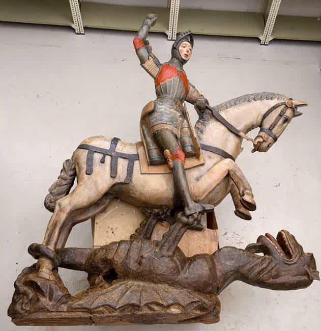 St George statue unrestoration