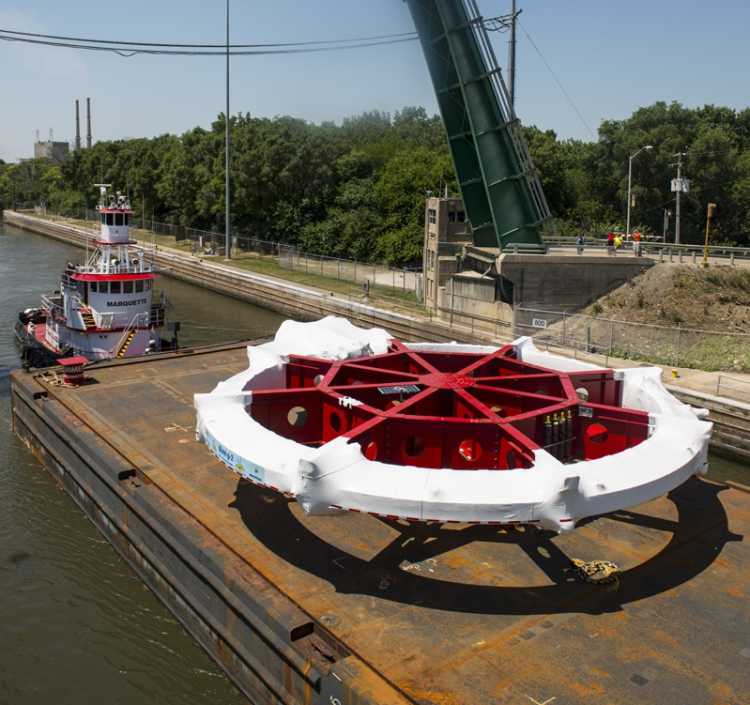 Mega Magnet transportation by barge