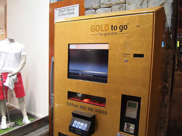Gold vending machine in Dubai