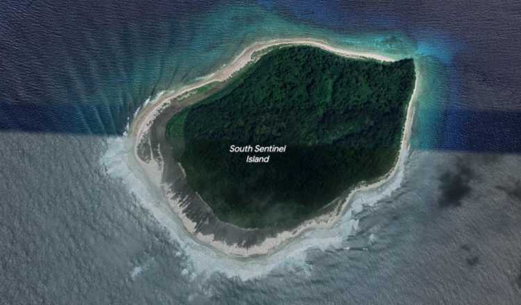 South Sentinel Island satellite image