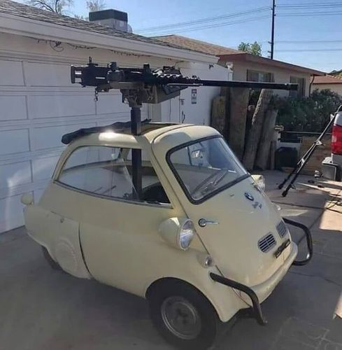 BMW Isetta with 50 caliber Browning