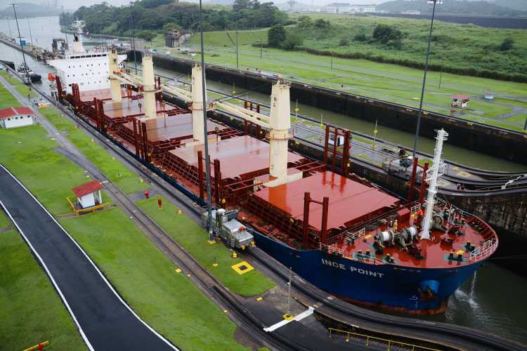Panama Canal cargo ship 