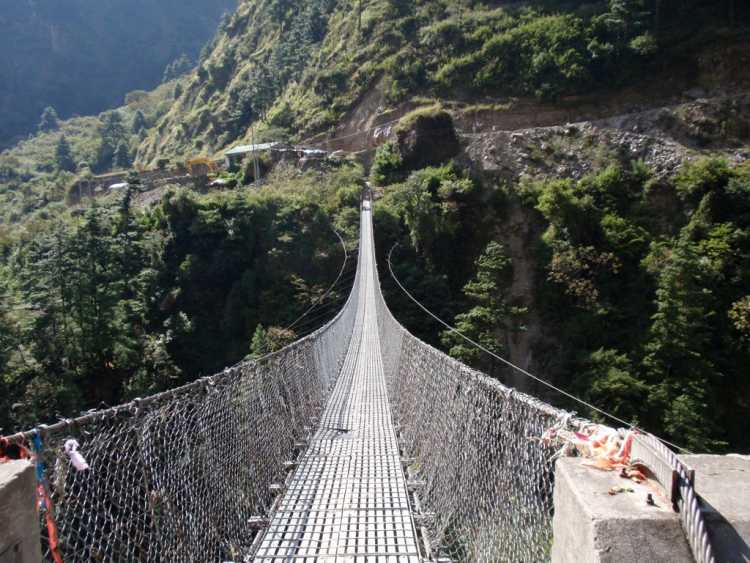Suspension Bridge below Ghasa