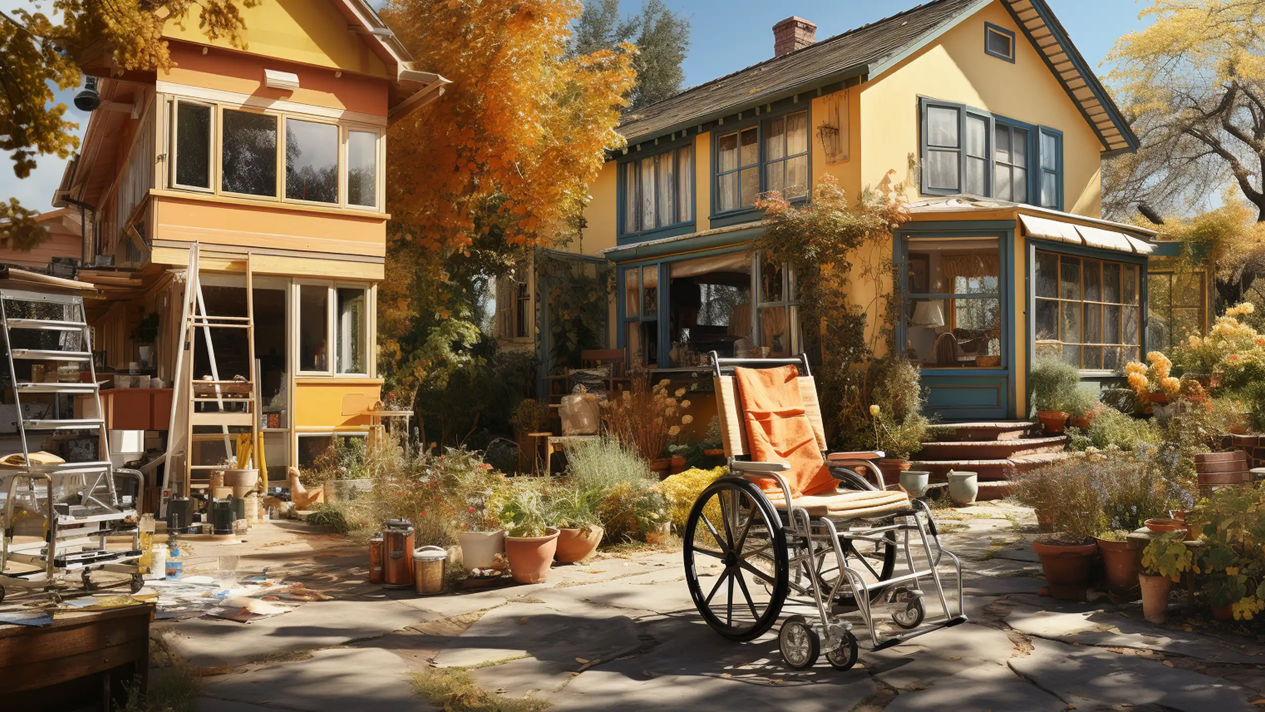 Photo of a yellow and peaceful house for NDIs participants