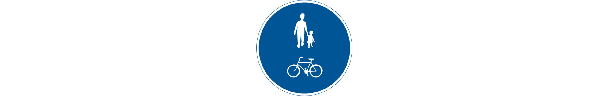 vägmärke för gång- och cykelbana