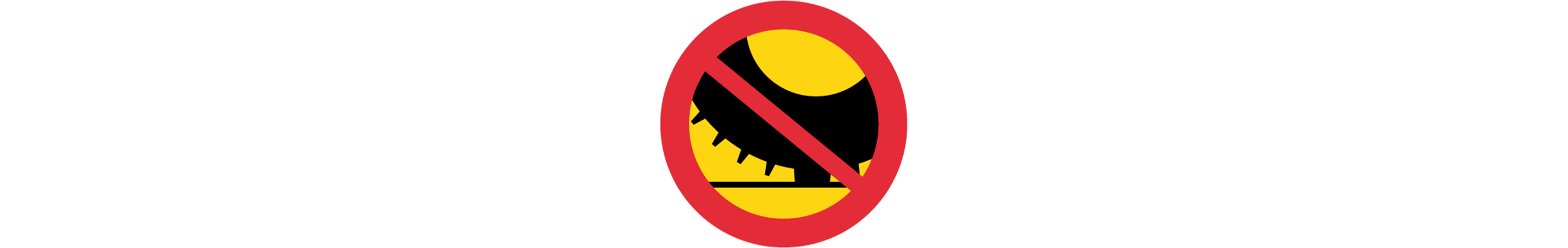 vägmärke för dubbdäcksförbud