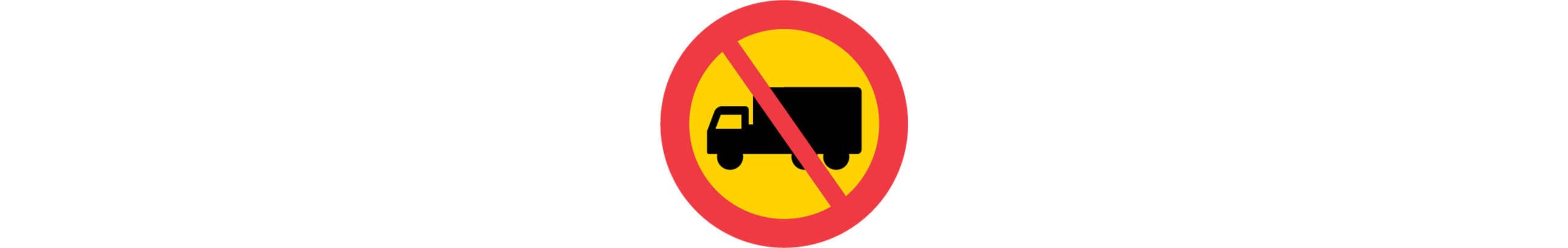 vägmärke för förbud av tung lastbil
