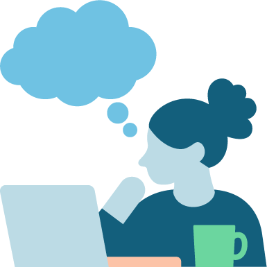 Woman thinking illustration PNG What is uc