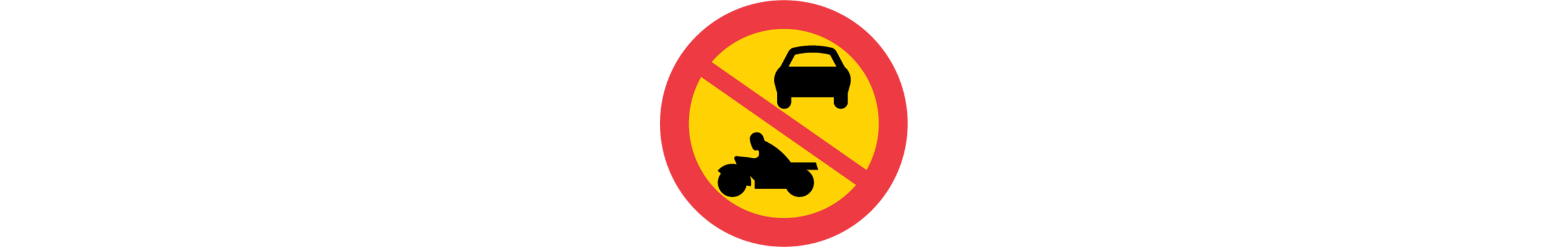 vägmärke för förbud mot trafik med annat motordrivet fordon än moped klass II