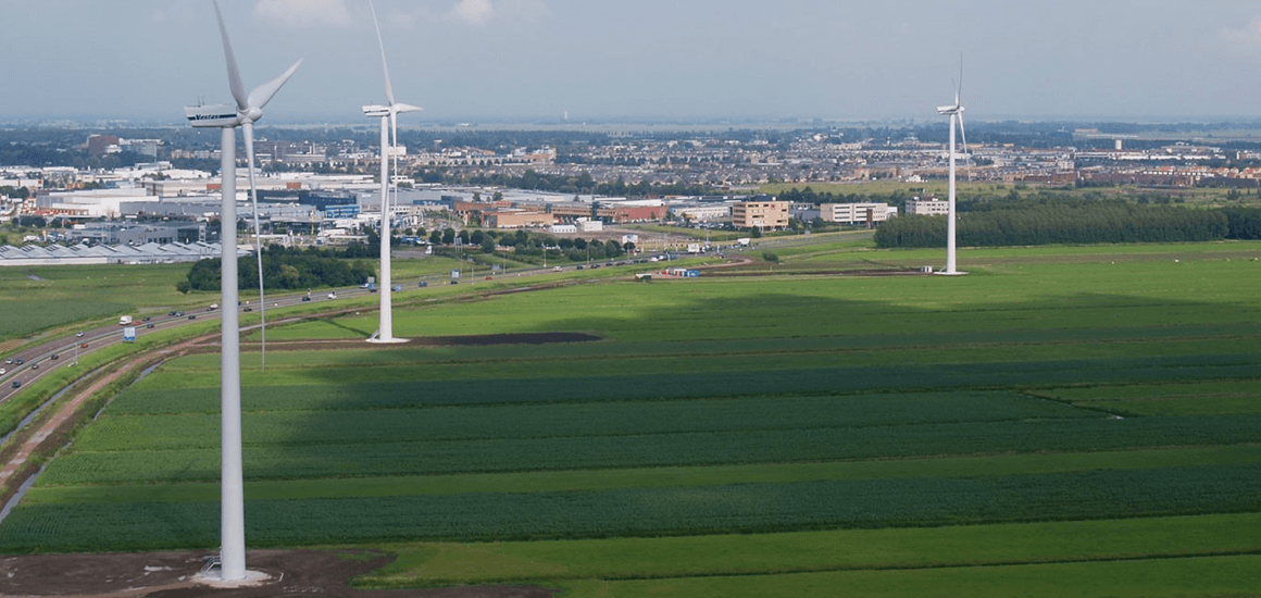 Windenergie van windpark Rijnwoude