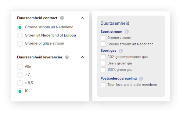 Filters voor duurzame energie