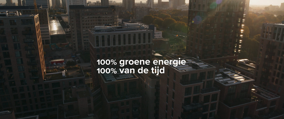 100% groene energie, 100% van de tijd