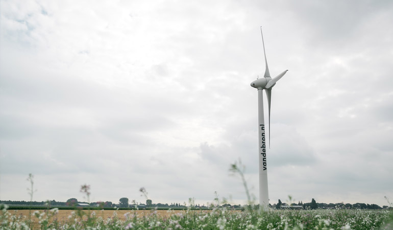 hernieuwbare energie van een windmolen