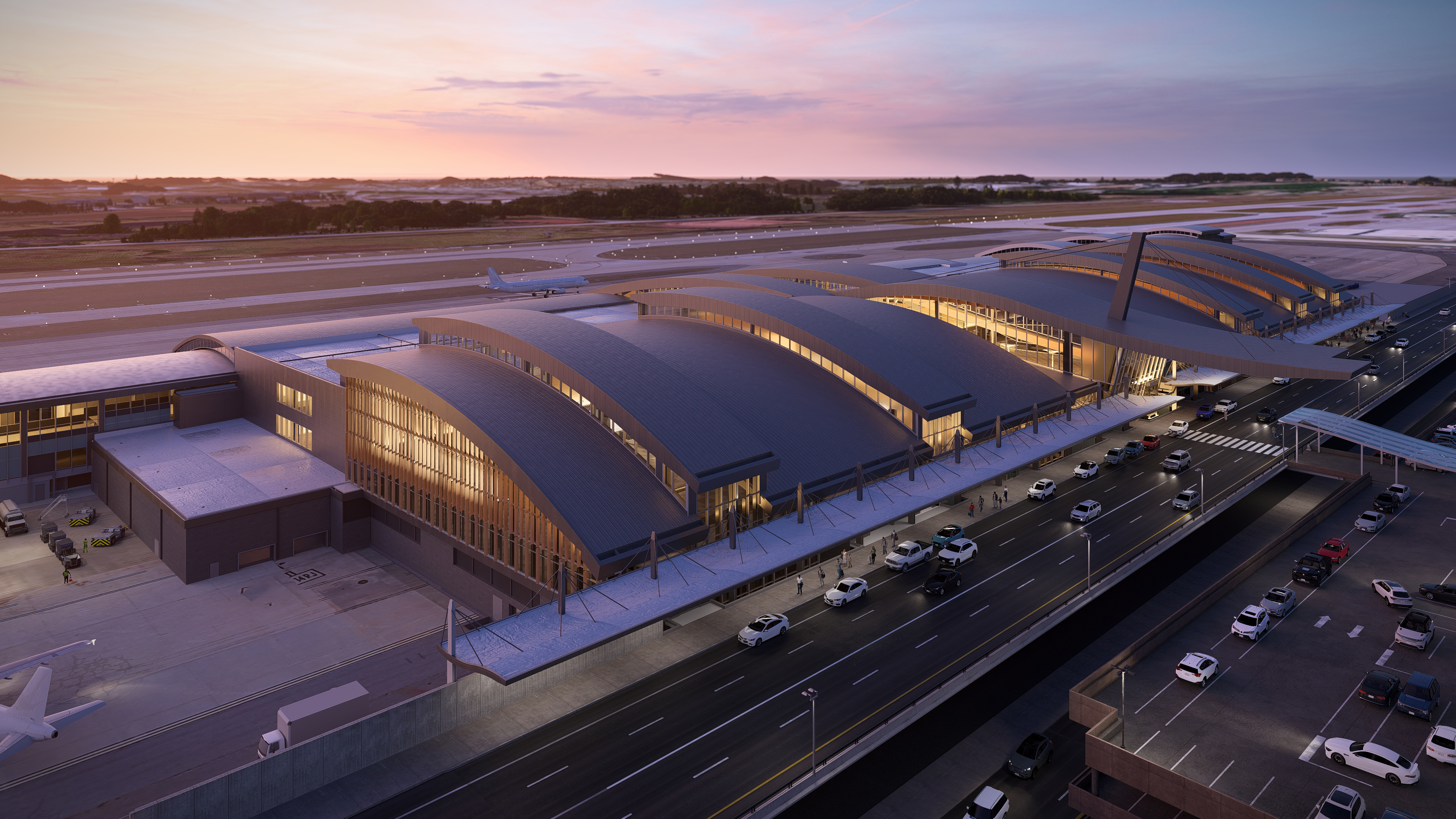 Terminal 2 expansion - Night 