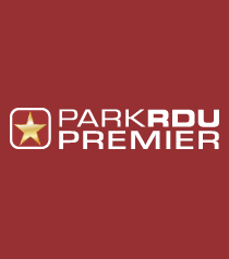 Parkrow Premier logo with white text and star icon on red background
